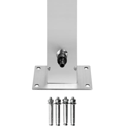 Garden Shower with Grey Base 225 cm Stainless Steel