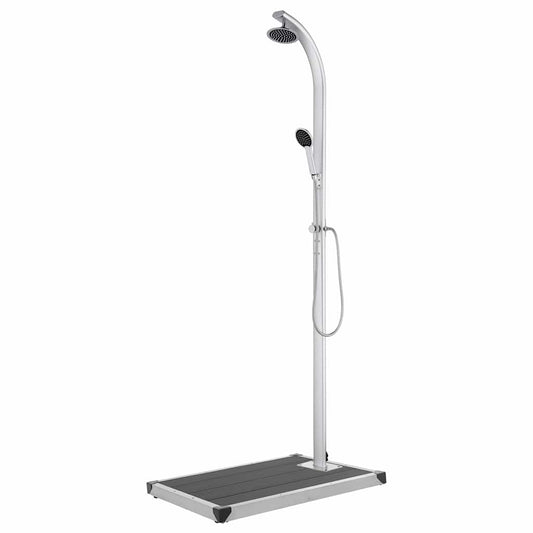 Garden Shower | Grey | Aluminium, stainless steel, WPC | 220 cm height