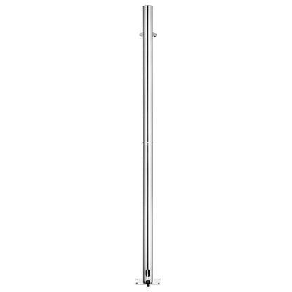 Garden Shower with Brown Base 220 cm Stainless Steel