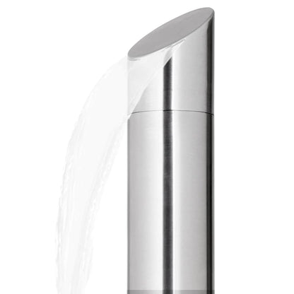 Garden Shower with Brown Base 225 cm Stainless Steel