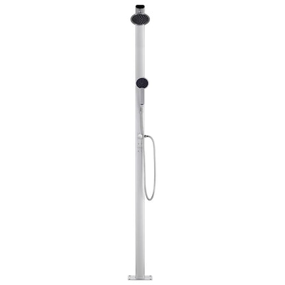 Garden Shower with Brown Base 220 cm Aluminium