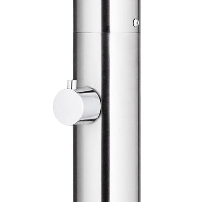 Garden Shower with Grey Base 220 cm Stainless Steel