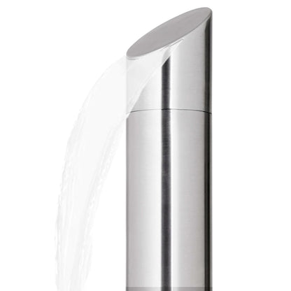 Garden Shower with Grey Base 225 cm Stainless Steel