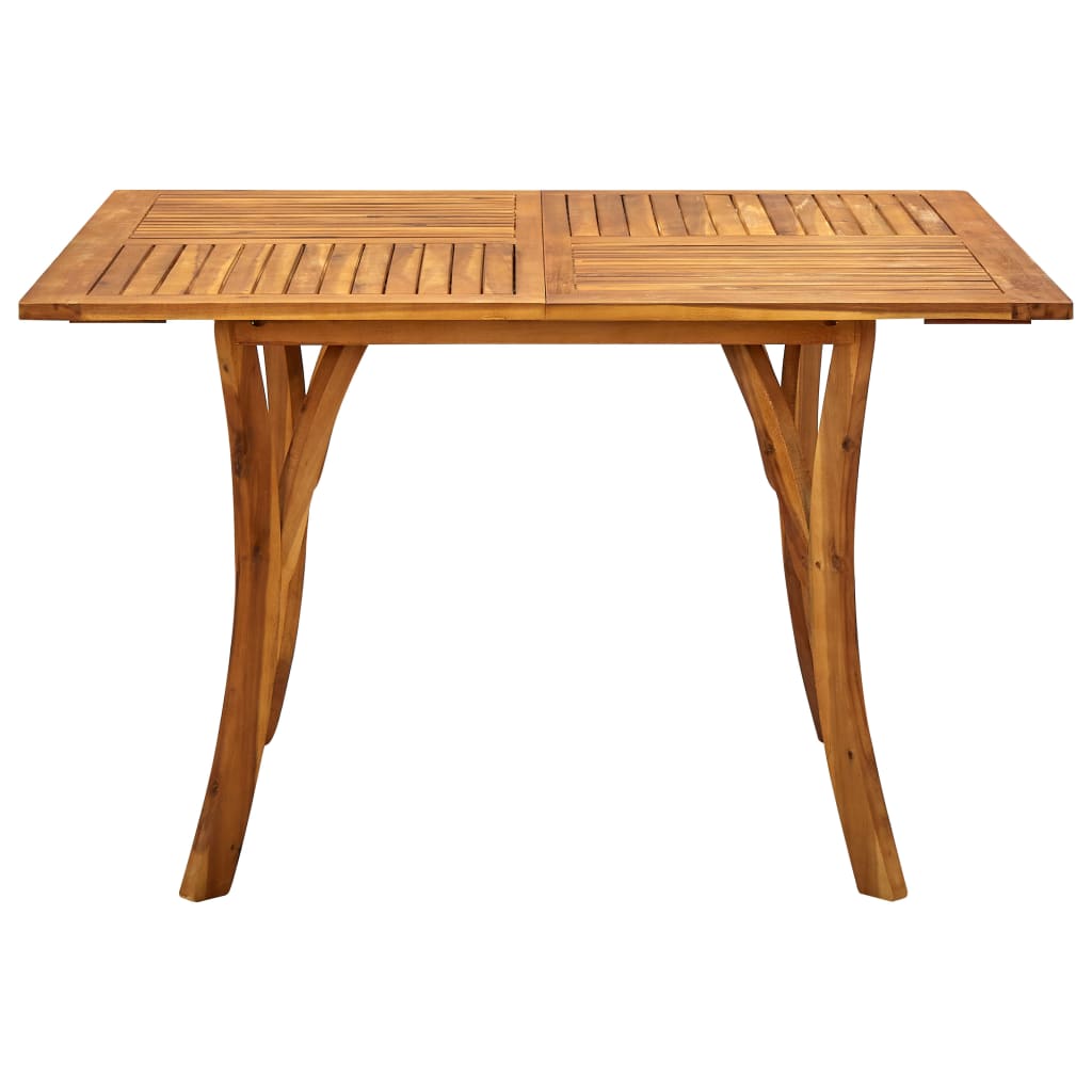 Dining Set | Brown | Solid Acacia wood, PE rattan, Powder-coated steel