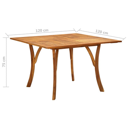 Dining Set | Brown | Solid Acacia wood, PE rattan, Powder-coated steel