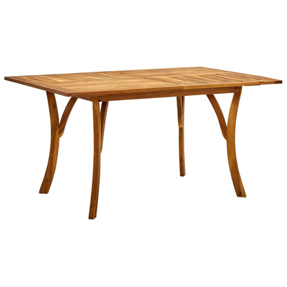 Dining Set | Black | Solid acacia wood | 5 Piece Set | Stackable