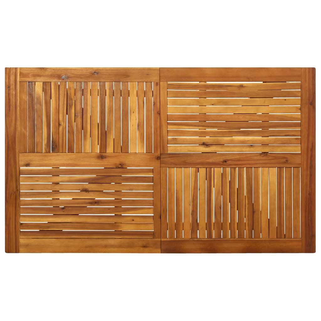 Dining Set | Black | Solid Acacia Wood, PE Rattan | 7 Piece | Stackable