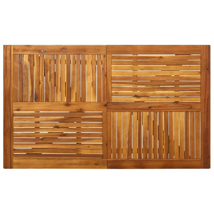Dining Set | Black | Solid Acacia Wood, PE Rattan | 7 Piece | Stackable
