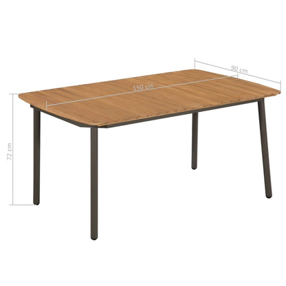 Dining Set | Brown | Solid Acacia wood | 150 cm x 90 cm x 72 cm