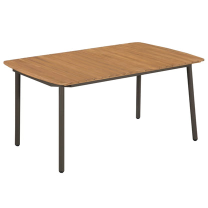 Dining Set | Black | Solid Acacia Wood | Stackable | Dining Set
