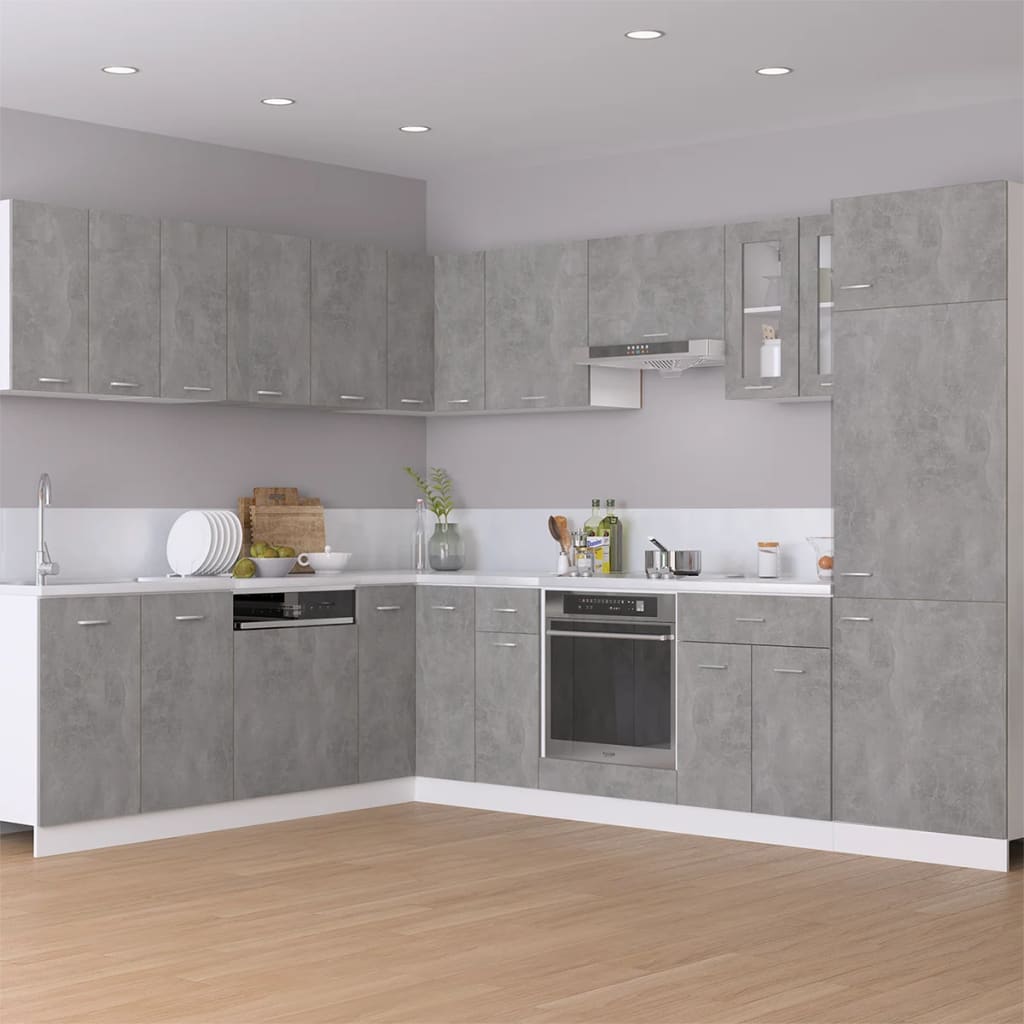 Hanging Corner Cabinet Lyon Concrete Grey 57x57x60 cm Engineered Wood