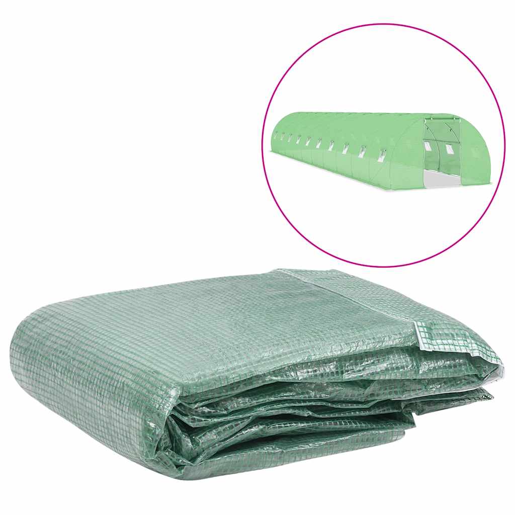 Greenhouse Replacement Cover (45 m²) 300x1500x200 cm Green