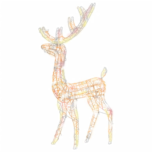 Acrylic Reindeer Christmas Decoration 140 LEDs 4 ft Colorful