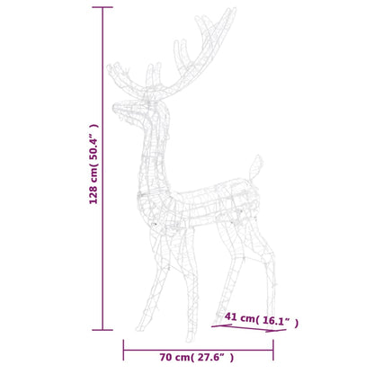 Acrylic Reindeer Christmas Decoration 140 LEDs 4 ft Colorful
