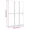 Folding Shower Enclosure ESG 100x140 cm White