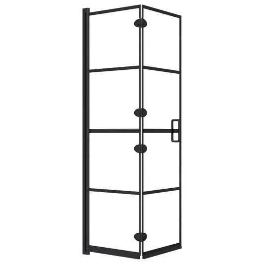 Folding Shower Enclosure ESG 31.5"x55.1" Black