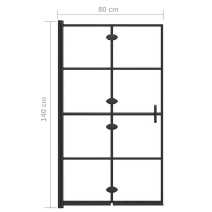 Folding Shower Enclosure ESG 31.5"x55.1" Black