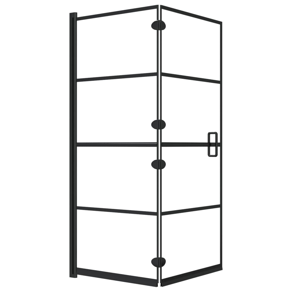 Folding Shower Enclosure ESG 47.2"x55.1" Black