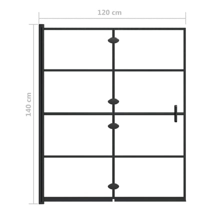 Folding Shower Enclosure ESG 47.2"x55.1" Black
