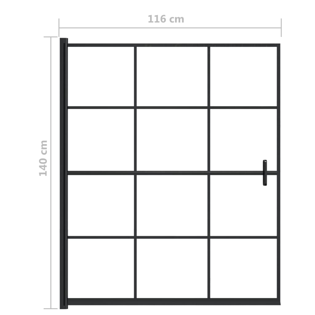 Shower Enclosure ESG 45.7"x55.1" Black