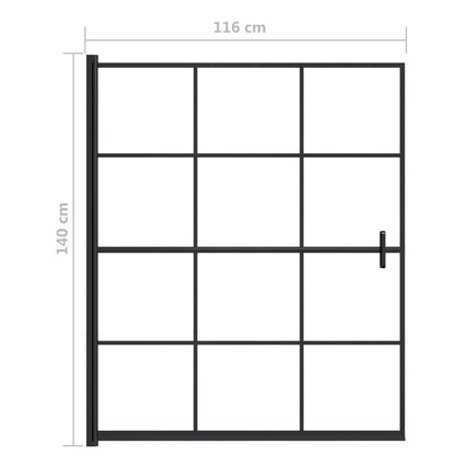 Shower Enclosure ESG 45.7"x55.1" Black