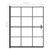 Shower Enclosure ESG 116x140 cm Black
