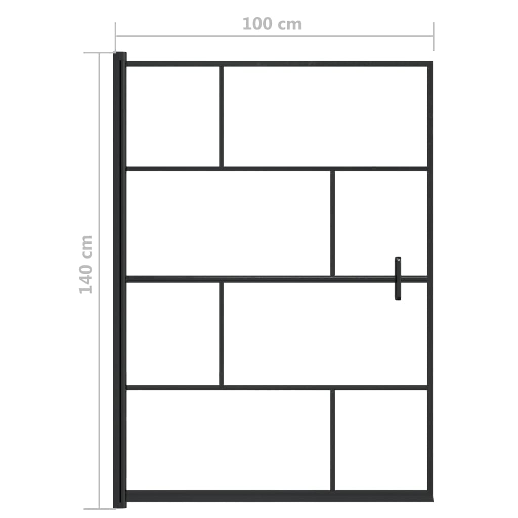 Shower Enclosure ESG 39.4"x55.1" Black