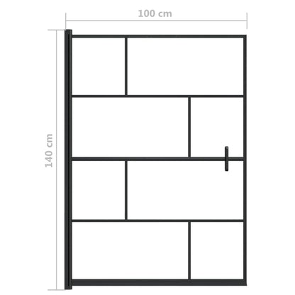 Shower Enclosure ESG 39.4"x55.1" Black