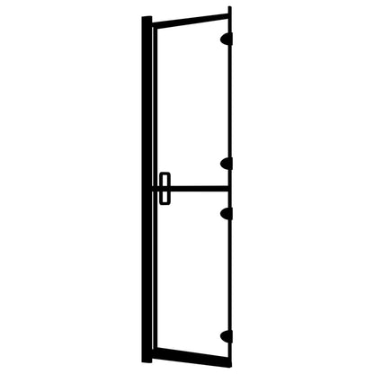 Folding Shower Enclosure ESG 80x140 cm Black