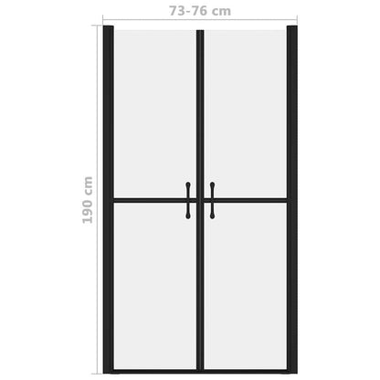 Shower Door Frosted ESG (73-76)x190 cm