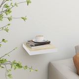 Floating Wall Shelf Oak and White 23x23.5x3.8 cm MDF