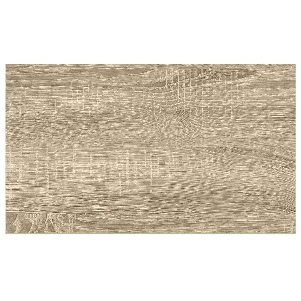 Floating Wall Shelf Oak and White 40x23.5x3.8 cm MDF