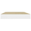 Floating Wall Shelf Oak and White 50x23x3.8 cm MDF