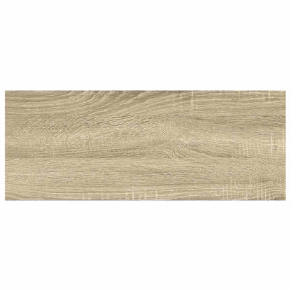 Floating Wall Shelves 2 pcs Oak and White 60x23.5x3.8 cm MDF