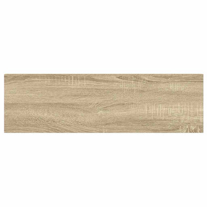 Wall Shelf Set of 2 Oak and White Honeycomb MDF, Metal Medium