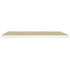 Floating Wall Shelves 4 pcs Oak and White 80x23.5x3.8 cm MDF