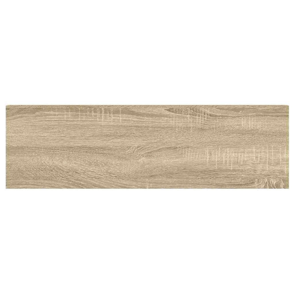 Floating Wall Shelves 4 pcs Oak and White 31.5"x9.3"x1.5" MDF