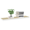 Floating Wall Shelf Oak and White 90x23.5x3.8 cm MDF