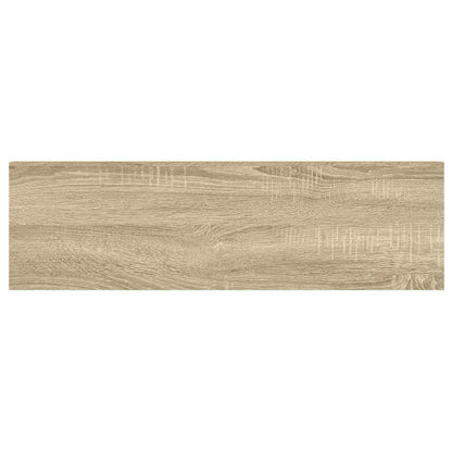 Floating Wall Shelf Oak and White 90x23.5x3.8 cm MDF