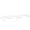 Floating Wall Shelf Oak and White 120x23.5x3.8 cm MDF