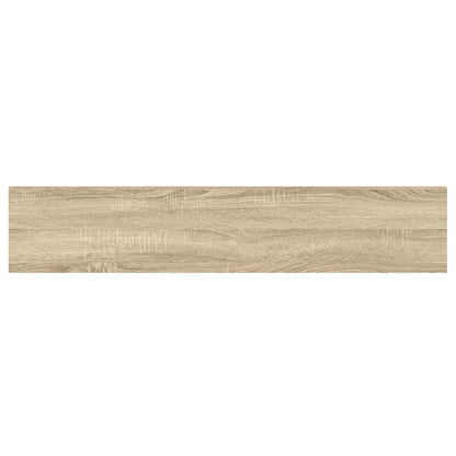 Floating Wall Shelves 4 pcs Oak and White 120x23.5x3.8 cm MDF