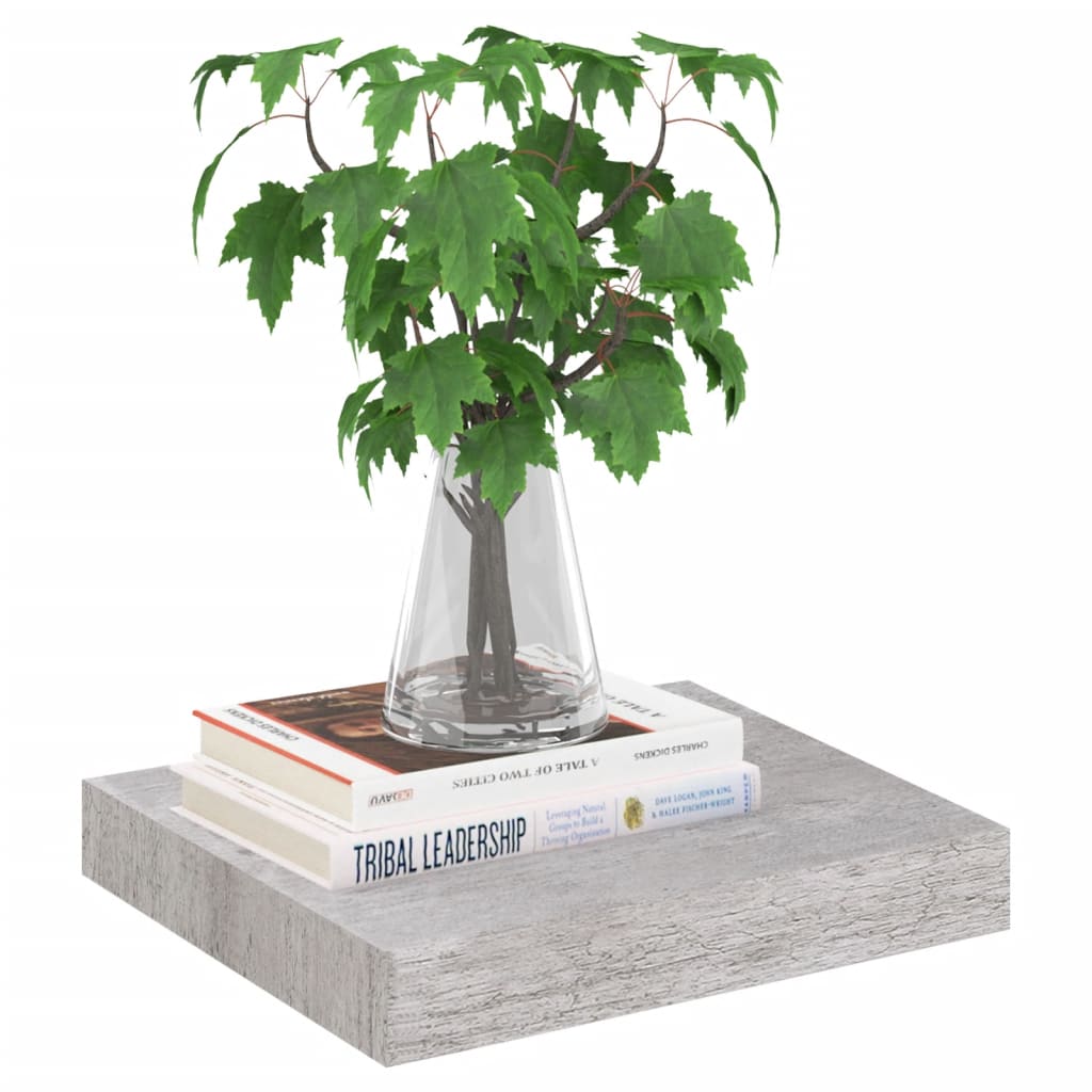 Wall Shelf Concrete grey Honeycomb MDF, metal Small Wall mounting