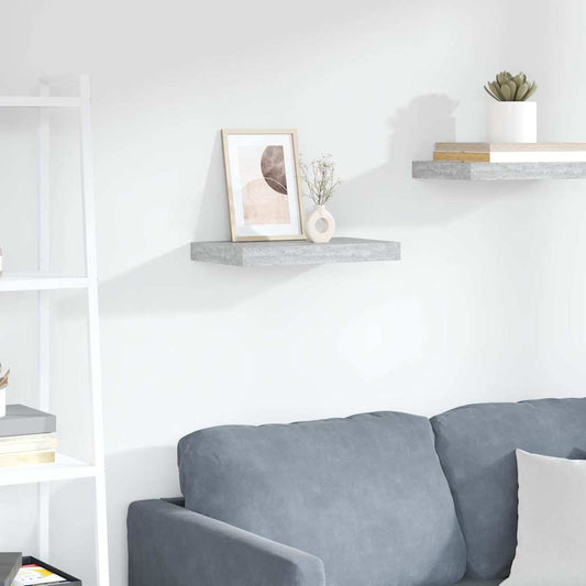 Floating Wall Shelf Concrete Grey 40x23.5x3.8 cm MDF