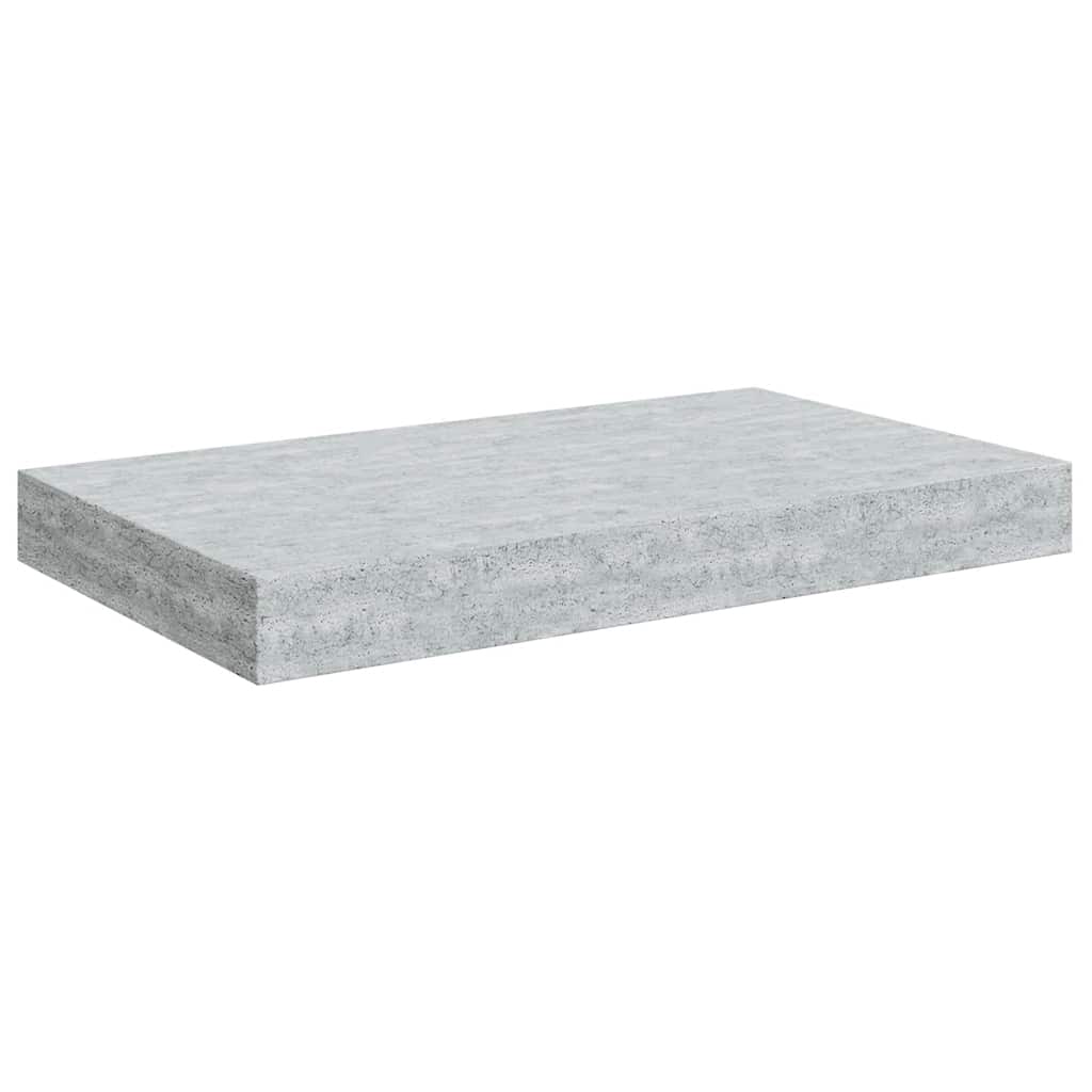 Floating Wall Shelves 2 pcs Concrete Gray 15.7"x9.1"x1.5" MDF