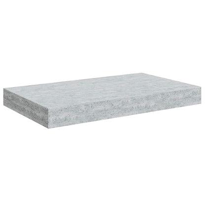 Floating Wall Shelves 2 pcs Concrete Gray 15.7"x9.1"x1.5" MDF