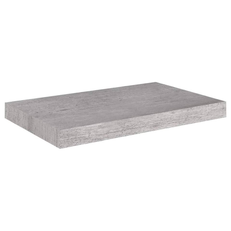 Floating Wall Shelf Concrete Grey 50x23x3.8 cm MDF