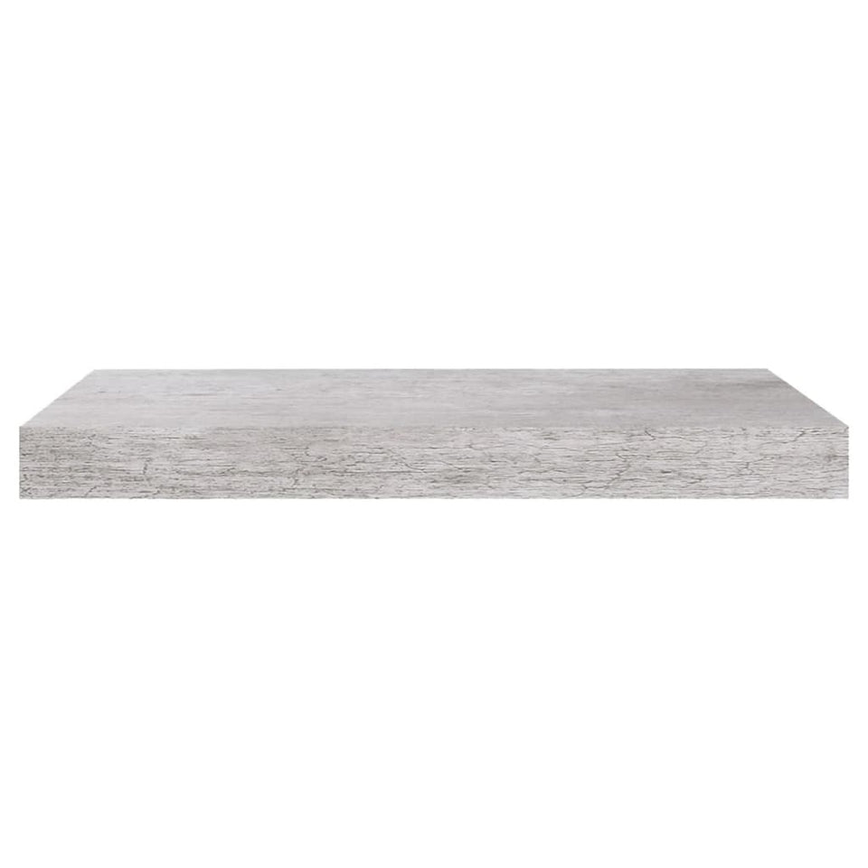 Floating Wall Shelf Concrete Grey 50x23x3.8 cm MDF