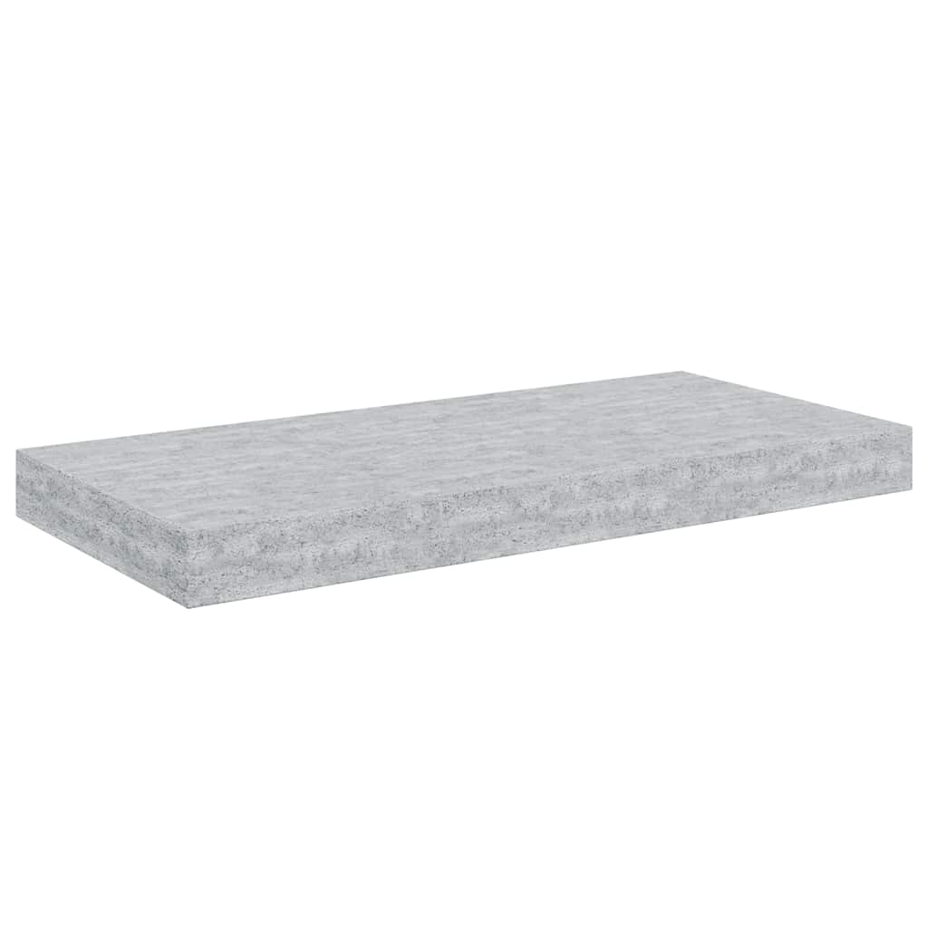 vidaXL Wall Shelf Set of 2 Concrete Grey Honeycomb MDF, Metal