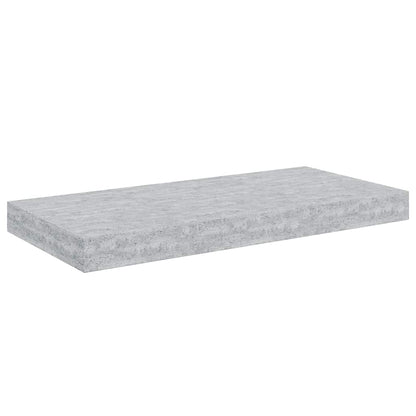 vidaXL Wall Shelf Set of 2 Concrete Grey Honeycomb MDF, Metal