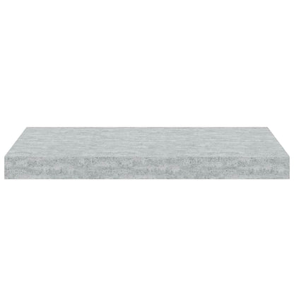 vidaXL Wall Shelf Set of 2 Concrete Grey Honeycomb MDF, Metal